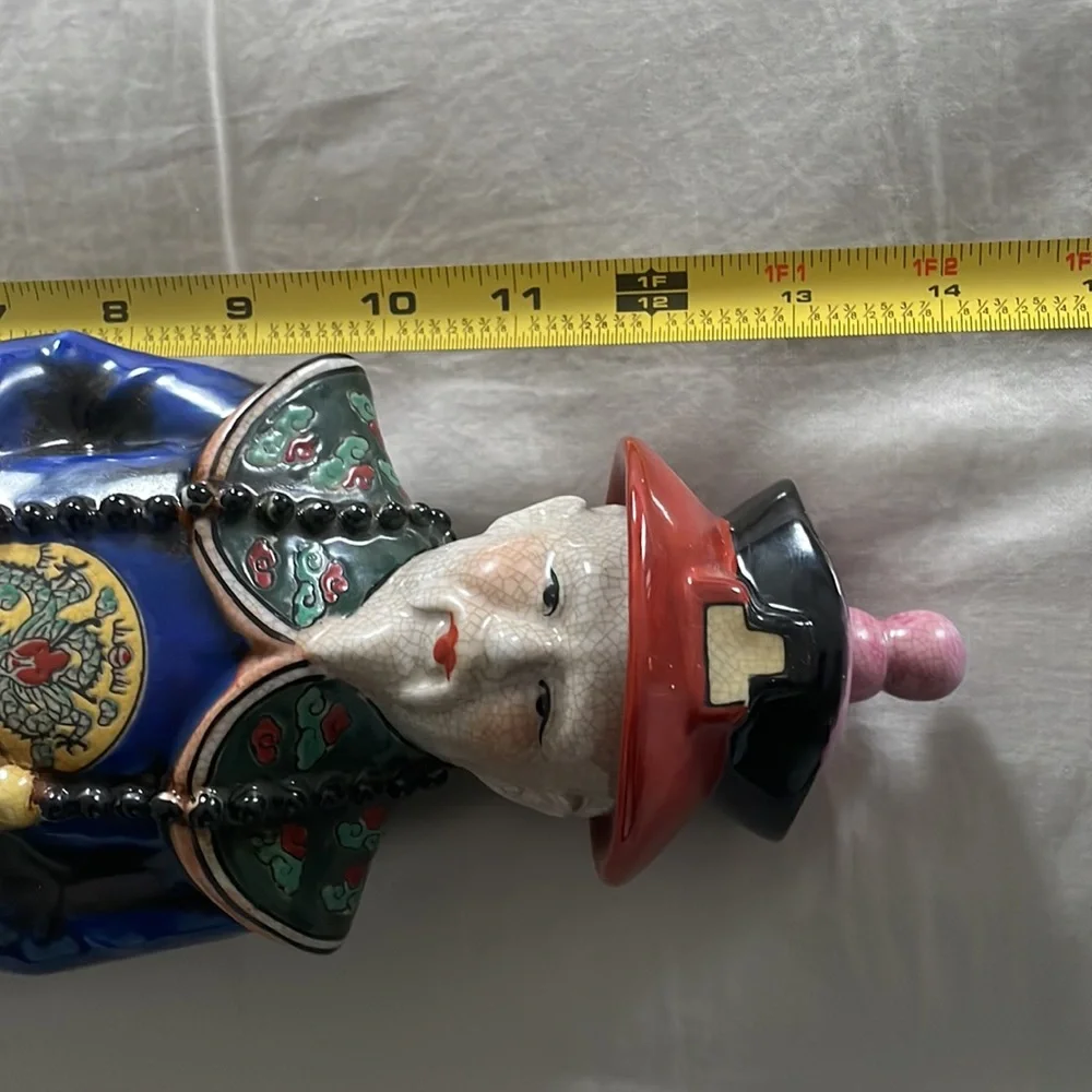 Pier 1 Imports Large Chinese Emperor Yongzheng Porcelein Statue